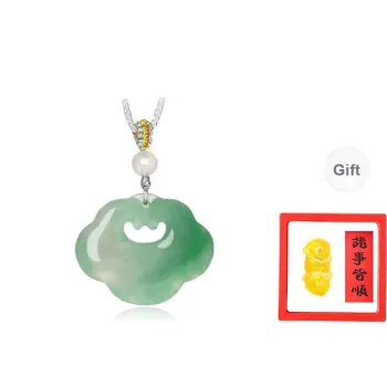 Zheng Tai Fook African Emerald Jade Necklaces Women's