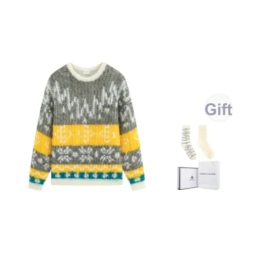 Charlie Luciano Свитер Унисекс Серый Желтый