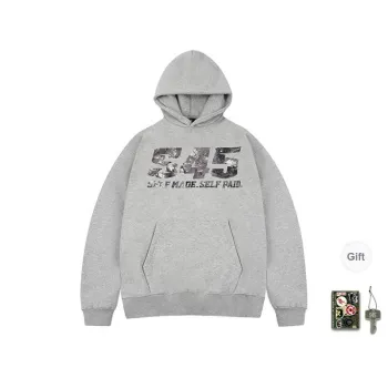 S45 Sweatshirt Unisex Black Gray Two Tone