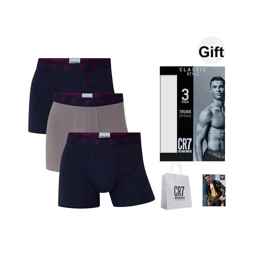 CR7 CRISTIANO RONALDO Underpants Men's 3 Pack Navy Blue/Rusty Sunset