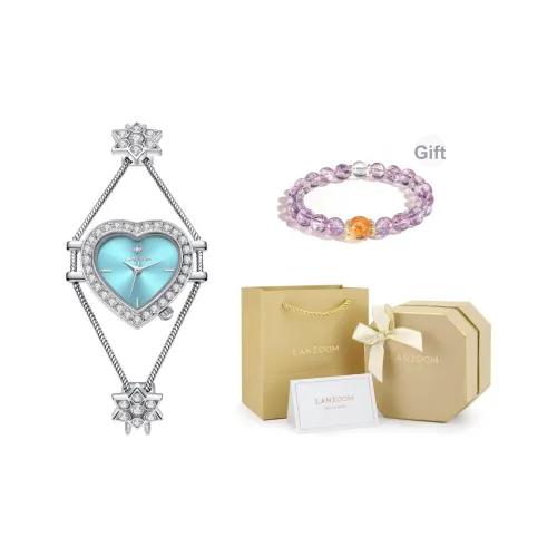 LANZOOM Кварцевый механизм Женские часы 25мм*25,5мм Синий