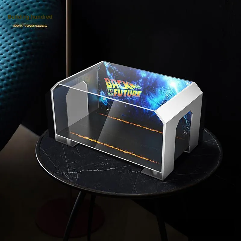 LIGHT YOUR BRICKS Compatibility Building Block 10300 Return To Future Time Machine Made Display Case Model Accessories-9