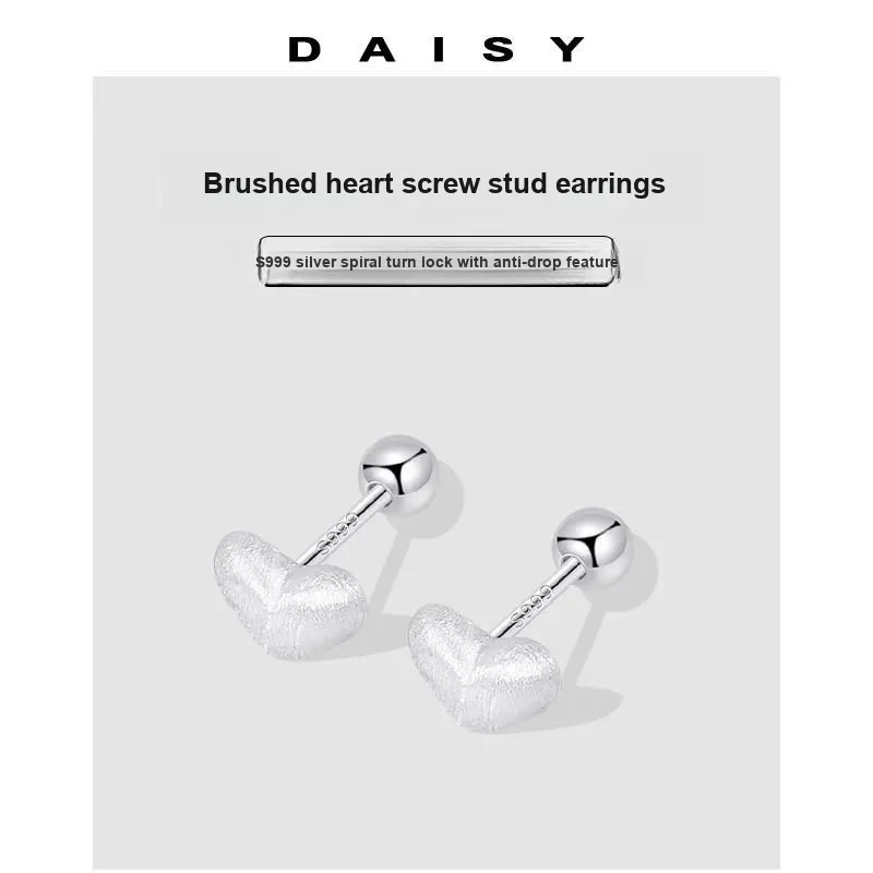 Daisy Dream 999 Fine Silver Stud Earrings Women's-4