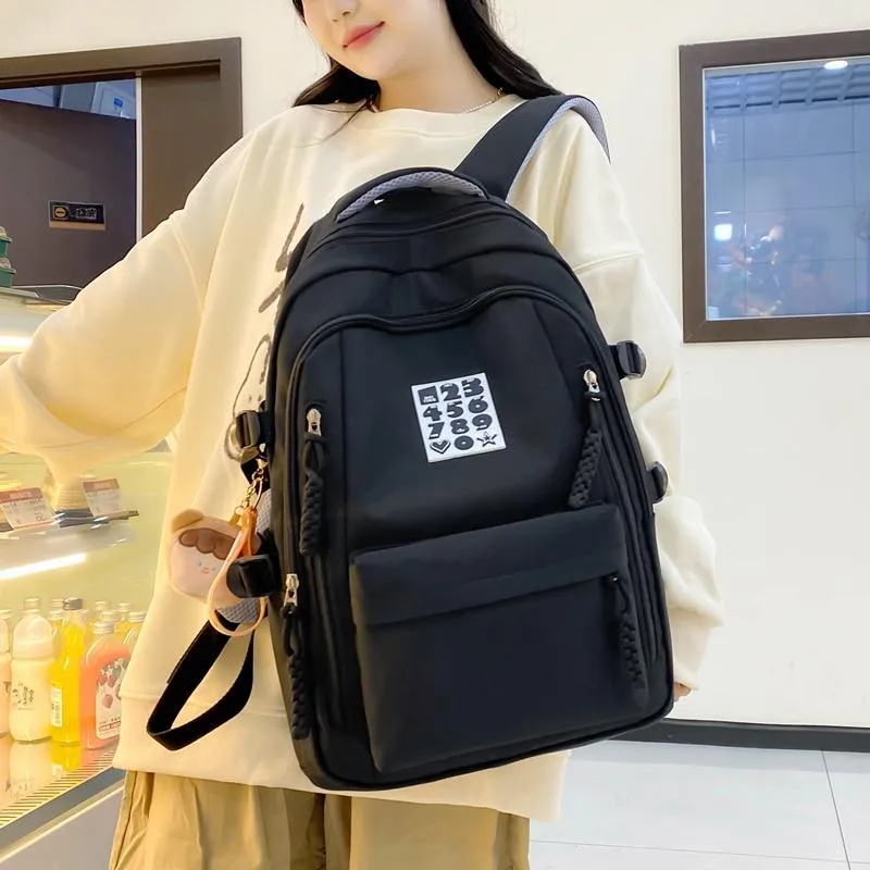 Alcohol Dragon Nylon Backpack Women's Multicolor-5