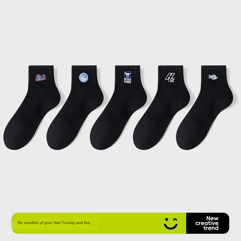 MIIOW Ankle Socks Unisex Shopping Bag 5 Pack-27