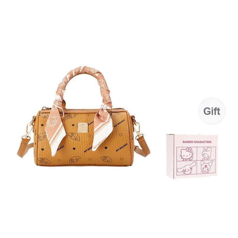 MESUCA Sanrio Melodi Synthetic Leather One Shoulder Portable Boston Bag Women's Pink-8