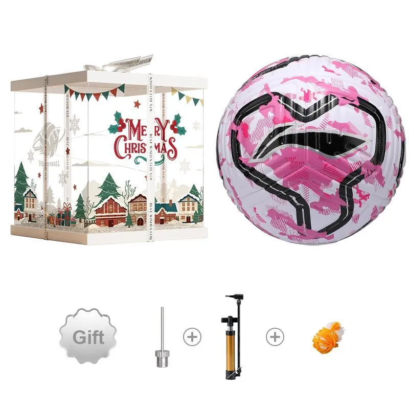 LiNing Size 5 Soccer TPU Machine Stitched Soccer Ball Unisex Rose Red-24