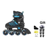 Black Blue+Multicolor Box Packaging+One Shoulder Backpack+Protective Gear Seven-Piece Set