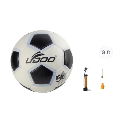 Ledo Size 5 Soccer PU Machine Stitched Soccer Ball Unisex Black White