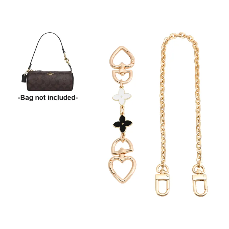 Jingxi Metal Bag Strap Women's Gold Tone/White-0