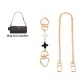 Black and White Heart Four-Leaf Clover Extender Chain 15cm+Decorative Chain 35cm