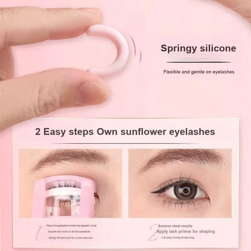 Lychee Trees Eyelash Curler Long Lasting Shaping Portable Eye Curler Sunflower Beginner-3