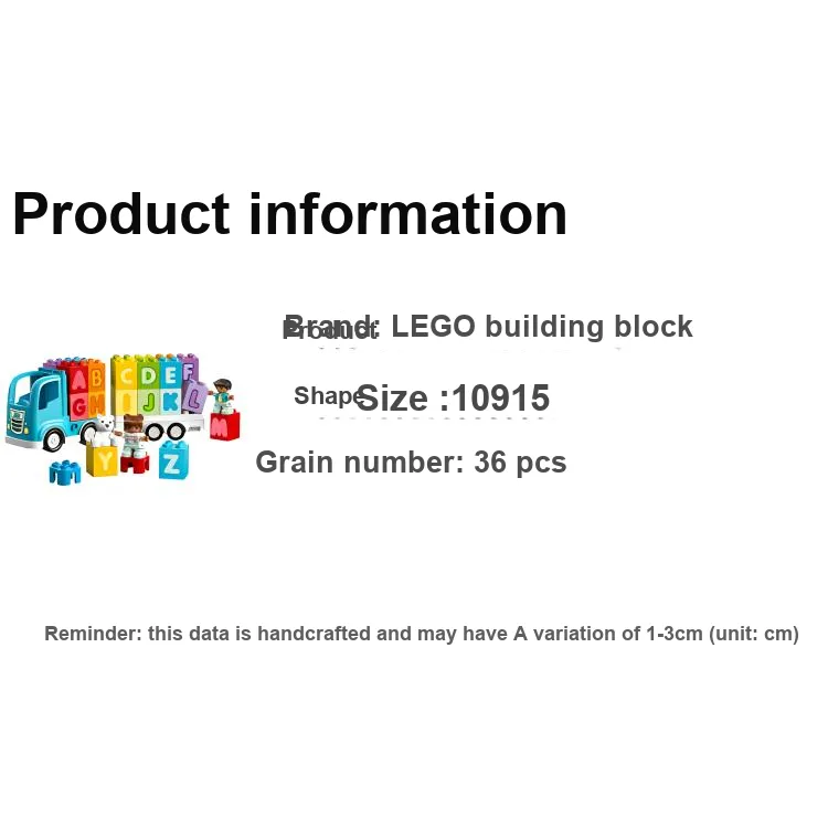 LEGO Dabao Collection, Letter Truck Building Blocks 36pcs 10915-2