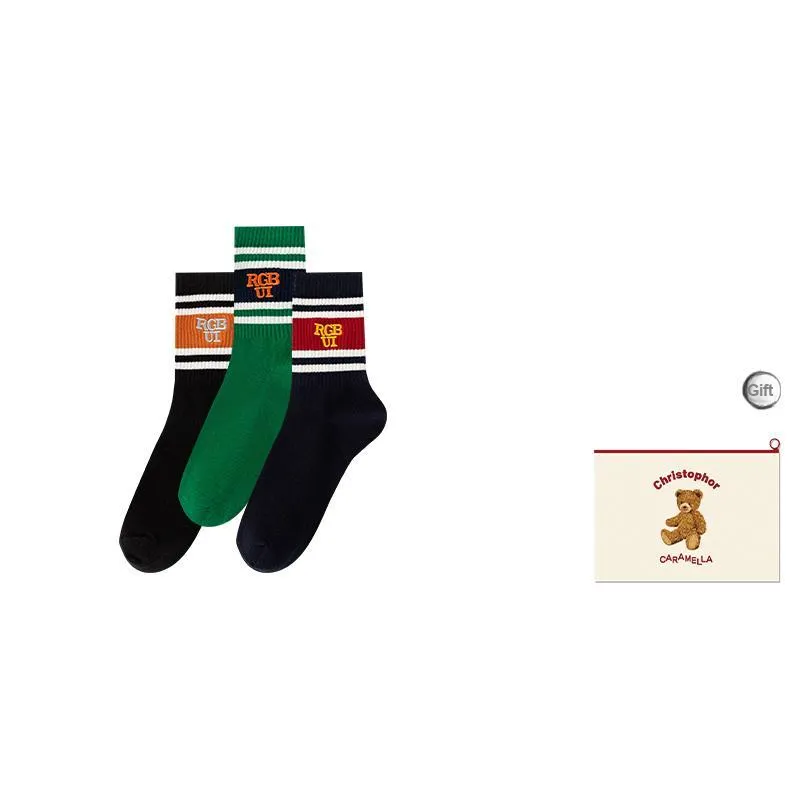 Caramella Mid-Calf Socks Men's Shopping Bag Combo Set-18