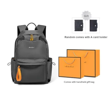 MashaLanti Fabric Backpack Large Size Men's Dark Gray/Black