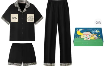 Gongdie x LABIXIAOXIN,LIANMINGKUAN Pajama Set Unisex Gift Box Set Black