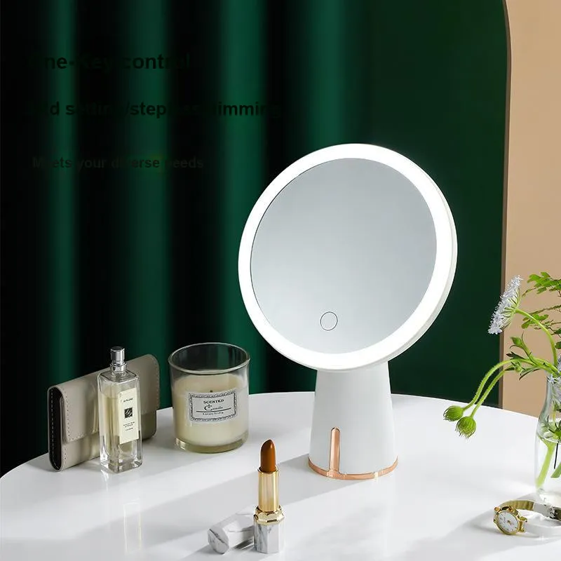 Evening Tang Luxury Small Glow With Lighted Makeup Comb And Mirror Set Portable Makeup Mirror-2