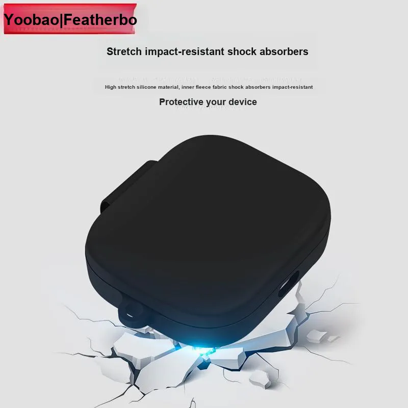 Yoobao Compatibility Red Beige Buds6 Silicone Active Impact Resistant With Hooks Headphone Cases-5