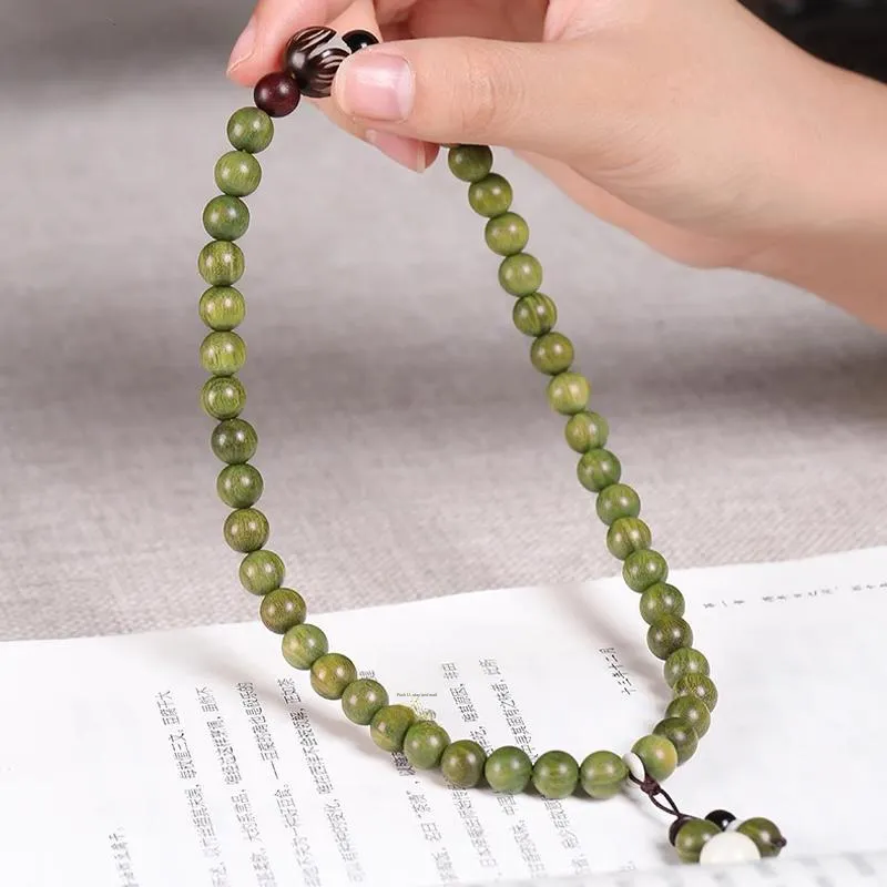JIUHUASHAN Green Sandalwood Bracelets Unisex-4