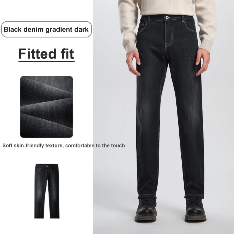 HLA Jeans Men Black Denim Gradient Dark 2M-3