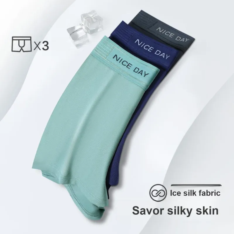 Red Bean Underpants Men's 3 Pack Mixed Color-4