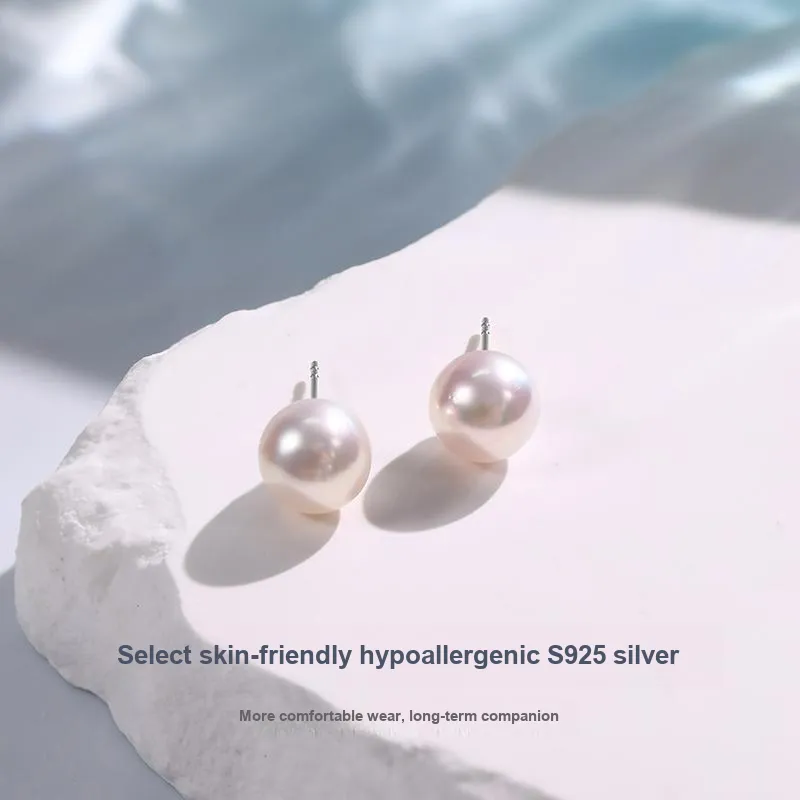 Luxury Beads Pearl Stud Earrings, Versatile And Simple Women's-2