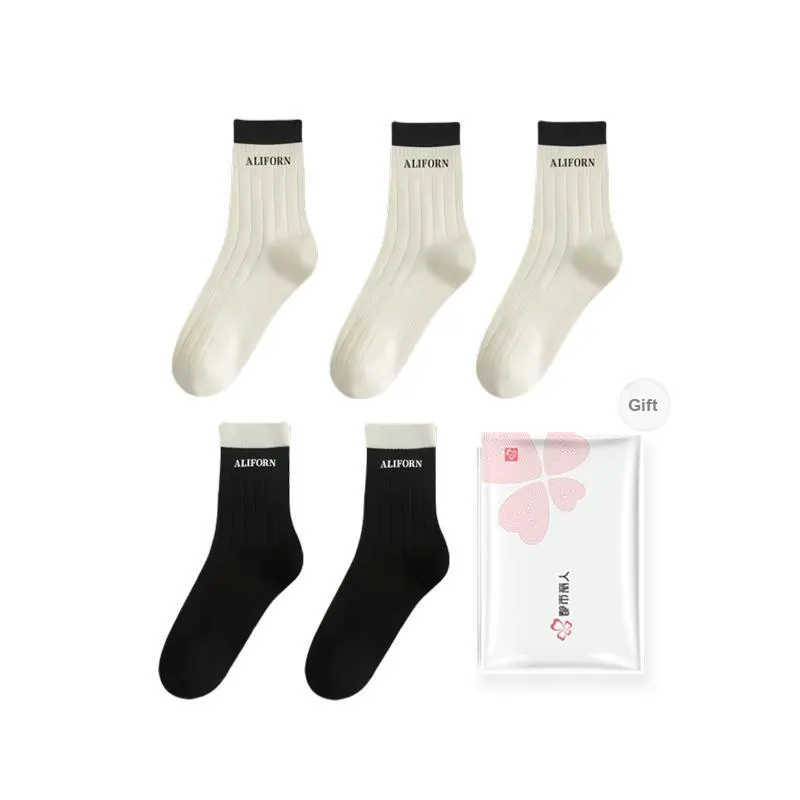 Urban Beauty Mid Calf Socks Women's 5 Pack-9