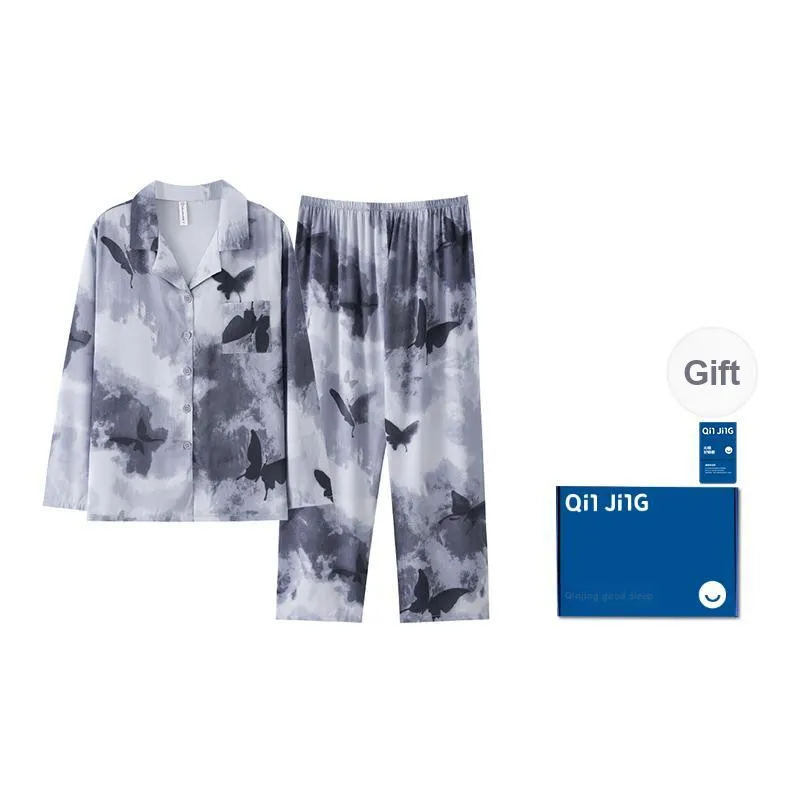 Qin Jing Pajama Set Unisex Ink-Wash-7