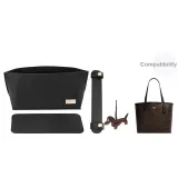 City33[Three-Piece Set Black Gold]Open Top Liner+Bottom Pad+Shoulder Pads (Includes Dachshund Charm)
