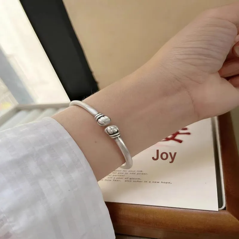 Brahmacharya 999 Fine Silver Bangles Women's-6
