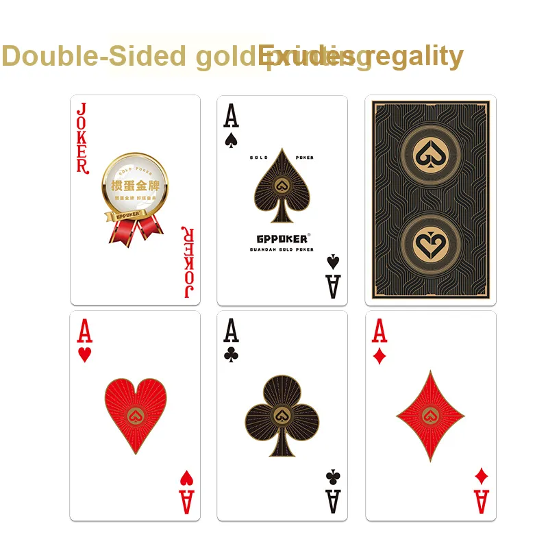 GPPOKER Knock Egg Gold Medal J3S High End Egg Throwing Special Poker Card Box 1 Set 20 Decks Poker Cards-2