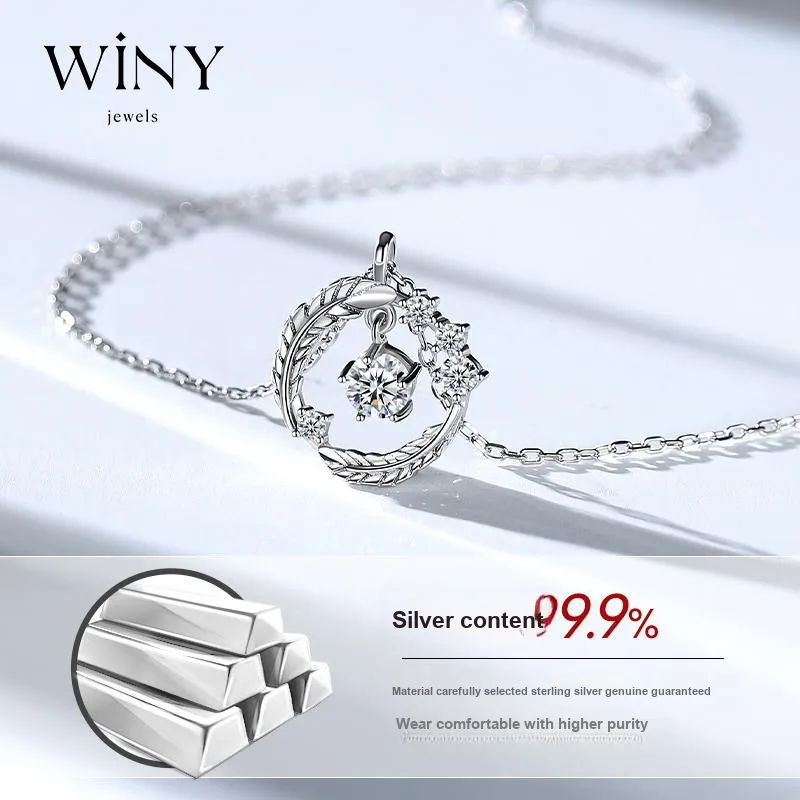 WINY S 999 Fine Silver Necklaces Women's Silver-3