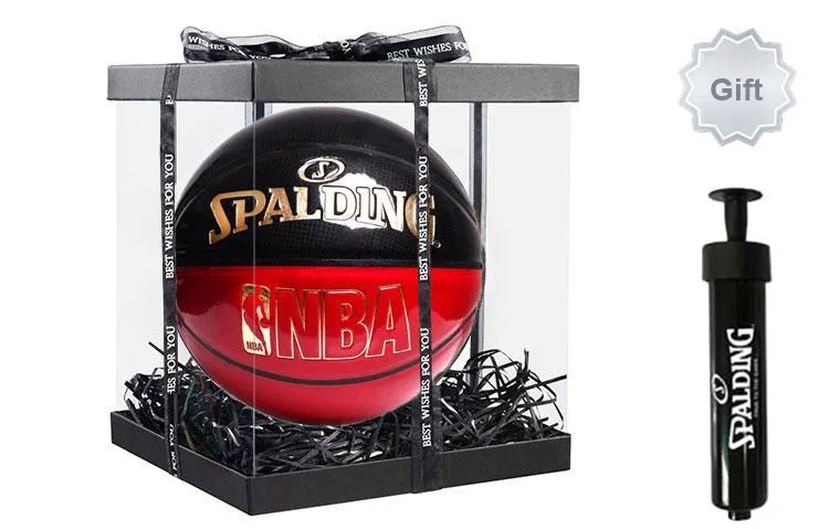 SPALDING PU Basketball Red Black Size 7 Ball Training Unisex-5