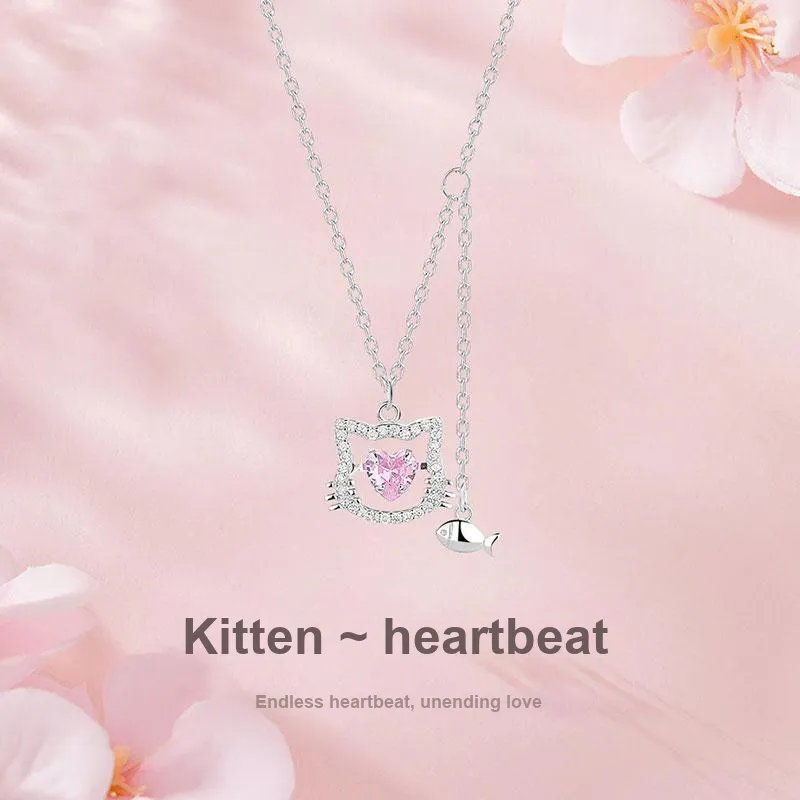 TRUE ME Zircon 925 Silver Necklaces Women's-1