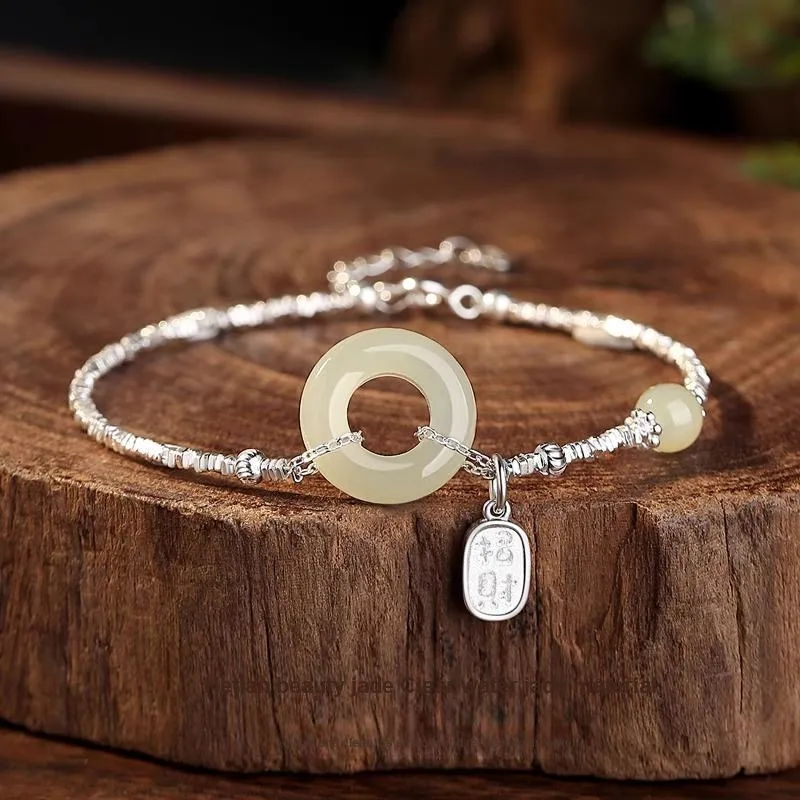 BYTHERE Bracelets Pale Greenish White Jade Women's-1