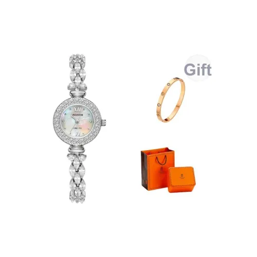 ROCOS Astral Series Кварцевый механизм ремешок из нержавеющей стали женские часы серебристый циферблат