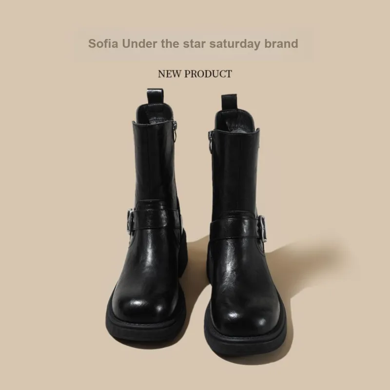 SAFIYA Ankle Boots Women's Black/Brown-1