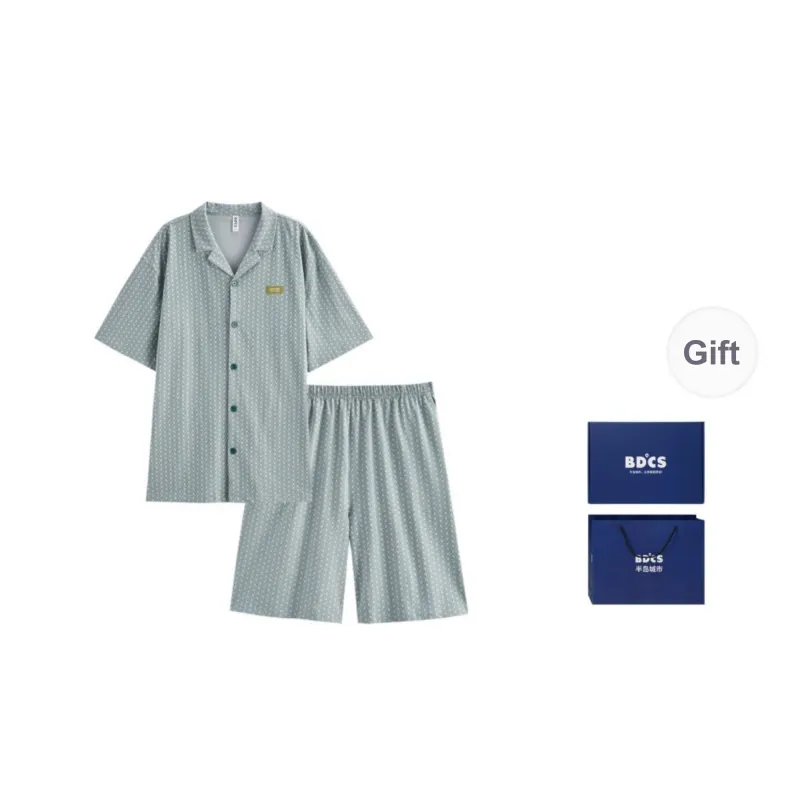 Peninsula City Pajama Set Men's Gift Box Set Light Green-0