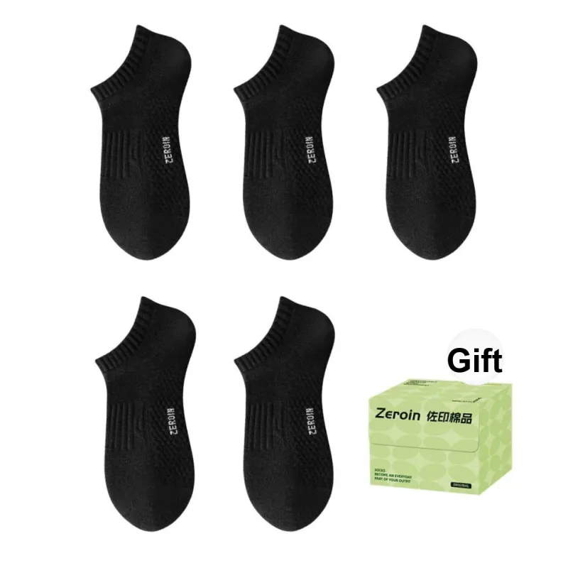 ZEROIN No Show Socks Unisex Box 5 Pack-5