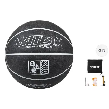 WITESS Size 7 Indoor, Outdoor, All Basketball Nubuck Black