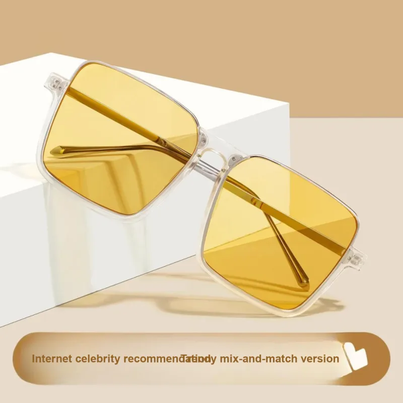 LASHION TR/Memory Plastic Square Sunglasses Women's-2