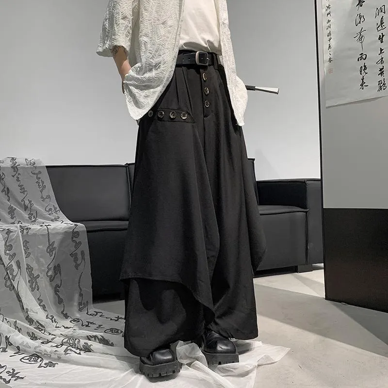 K411 Casual Pants Unisex Black-3
