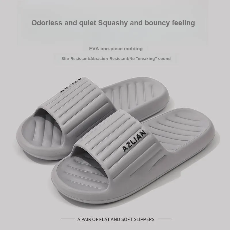 Foot Recreation Summer Squashy And Bouncy Feeling Soft Soled Indoor Bathroom Bathing Slip Resistant Home Slippers-1
