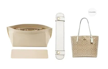 Lan Bao Fan Artificial Leather, Microfiber Bag Accessory Women's Milk Tea/Multicolor