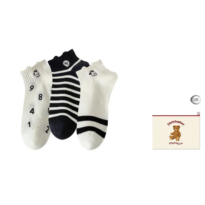 Caramella Ankle Socks Women's Shopping Bag Combo Set-16