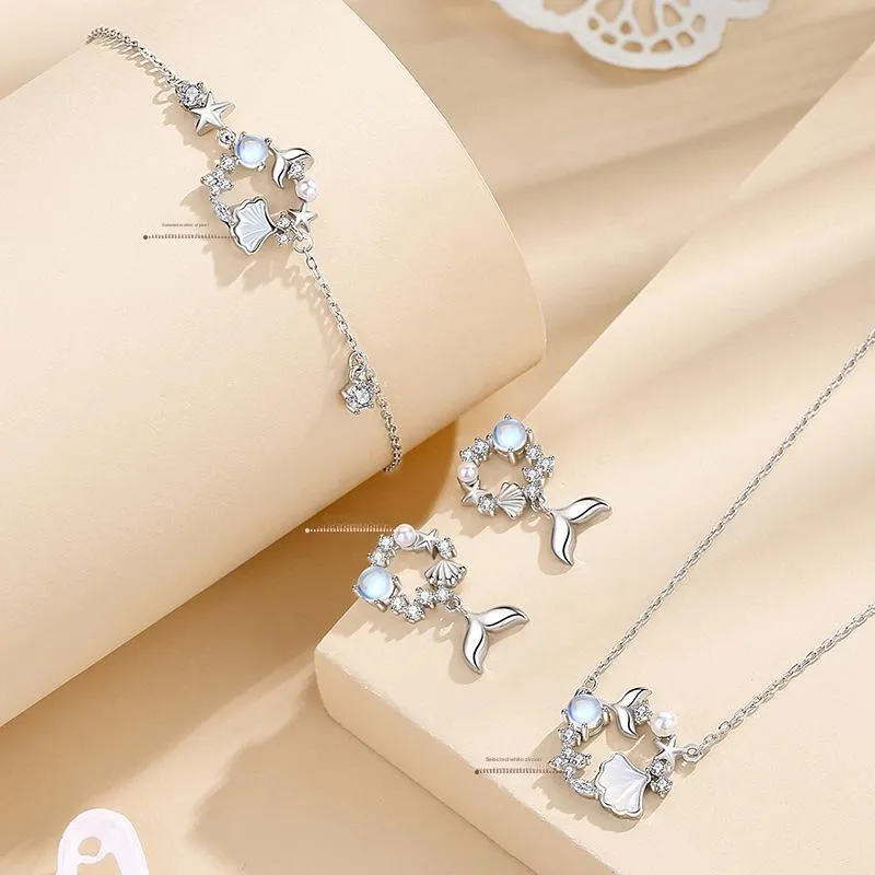 Zocai S999 Fine Silver Stud Earrings Women's-3