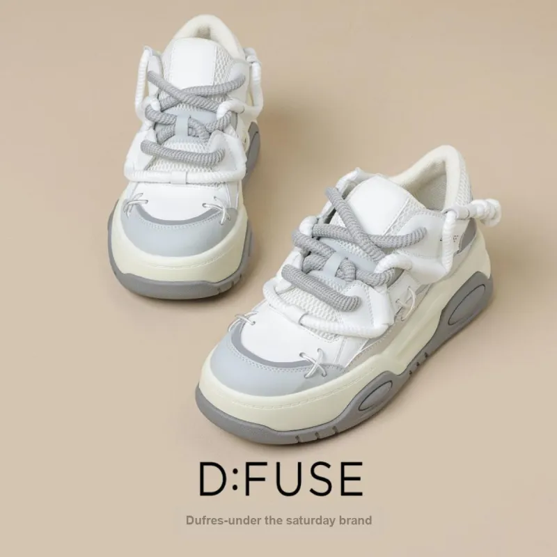 D FUSE SCANDINAVIA Wear Resistant Lightweight Height Increasing Low Top Stylish Skateboarding Shoes Women's-2