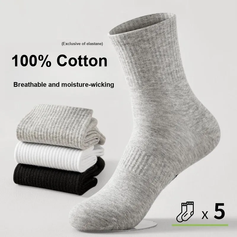 MIIOW Knee High Socks Men's 5 Pack-8