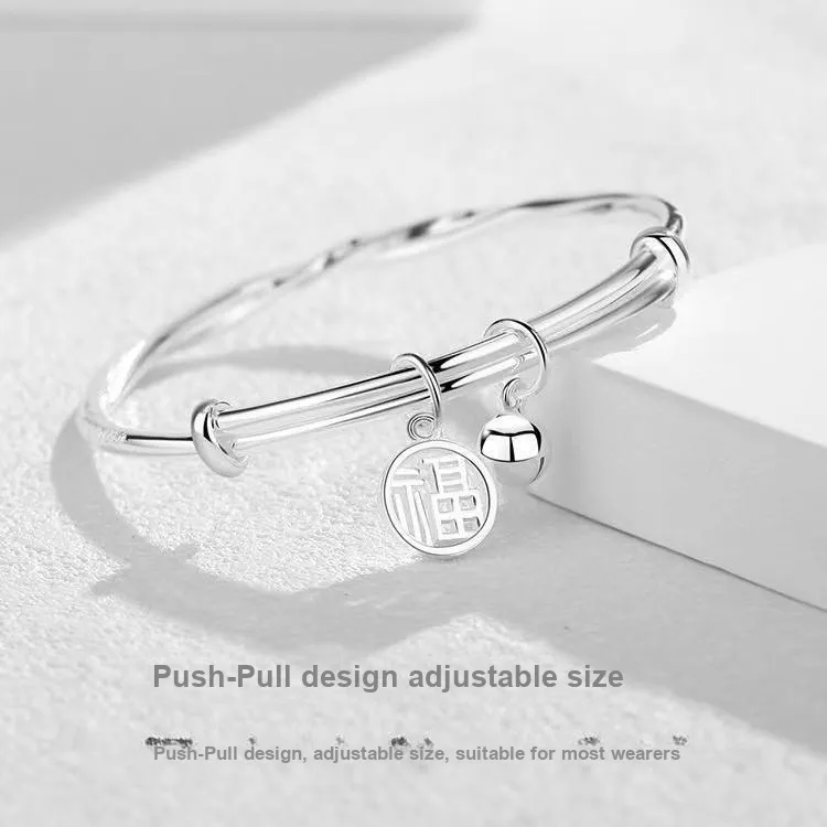 U state 999 Fine Silver Bangles Women's-4