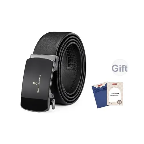 Roberta Di Camerino Ремни из коровьей кожи Мужской Черный 3,45CM Надпись A Поздравительная открытка И Печать Фотографии